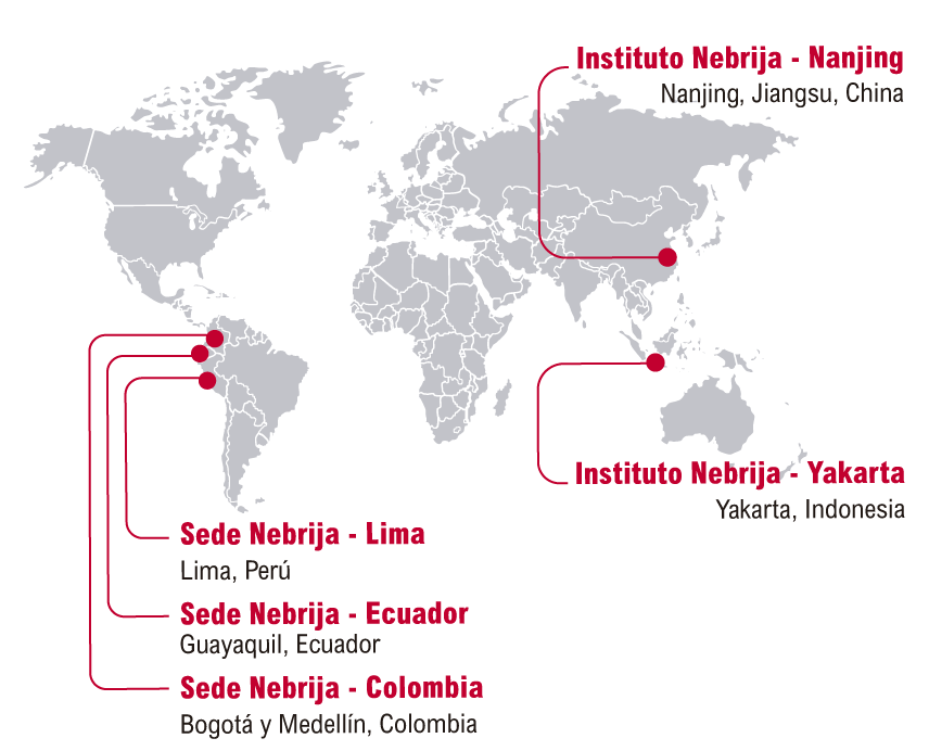 Sedes internacionales y Campus Nebrija